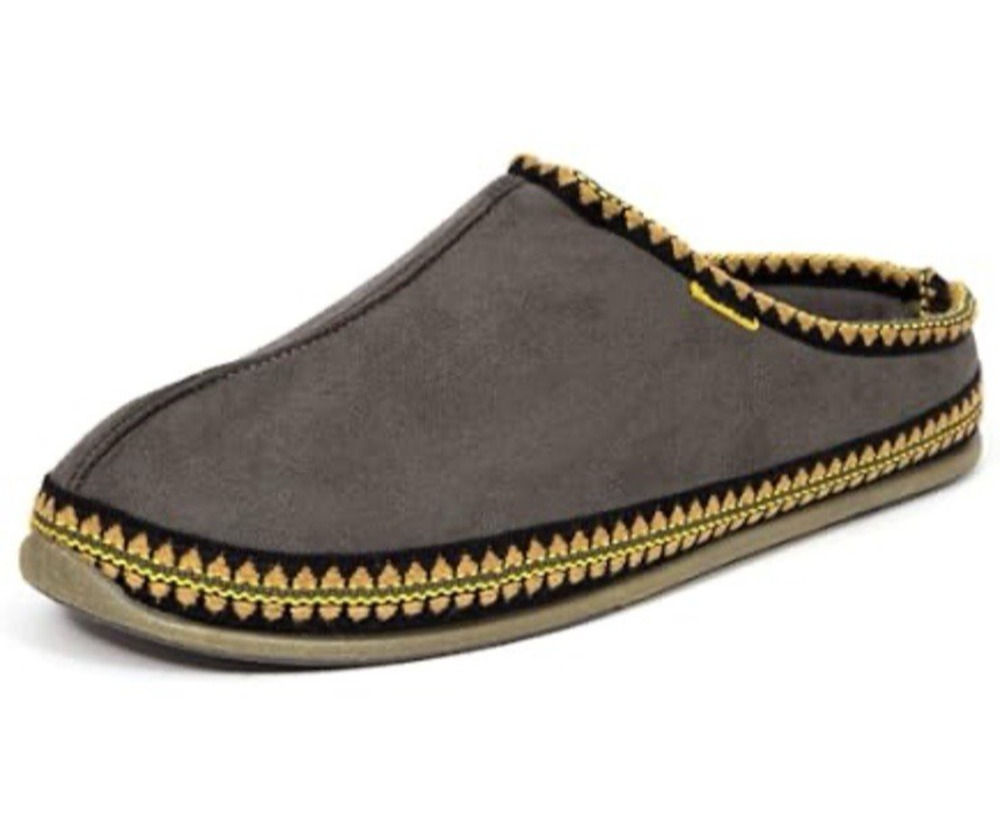 Deer Stags Mens 9 Slippers Indoor Outdoor Gray Slipperooz Wherever NWT